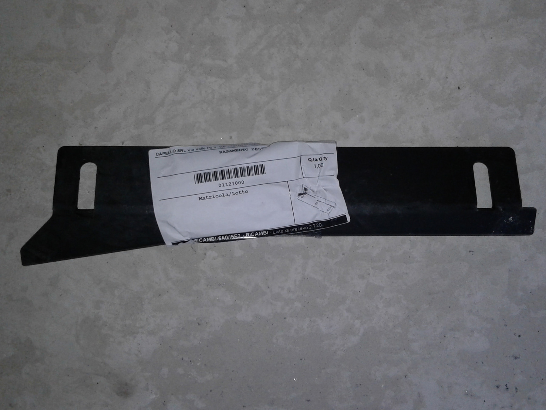 01127000 Правий очищуючий ніж кукурудзяної жатки Capello 01.1270.00