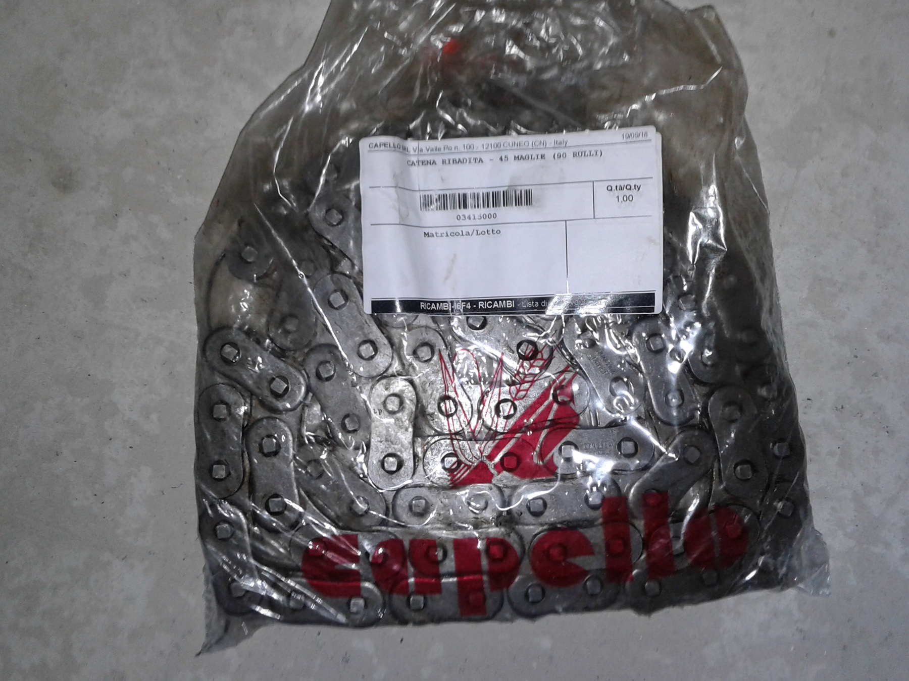 03415000 Ланцюг кукурудзяної жатки Capello 03.4150.00